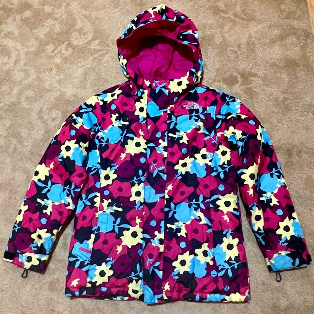 The North Face Kids Floral Jacket - Pink, Blue, Yellow